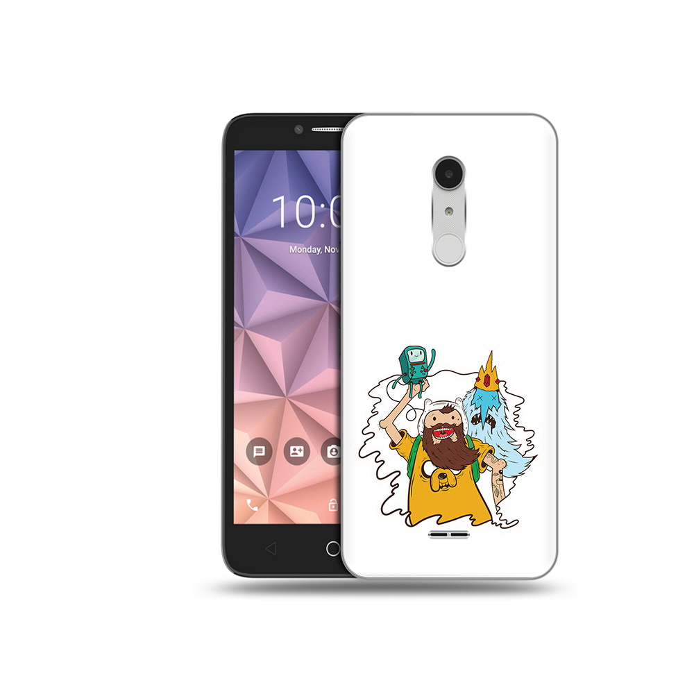 

Чехол MyPads Tocco для Alcatel A3 XL время приключений старый Финн, Прозрачный, Tocco