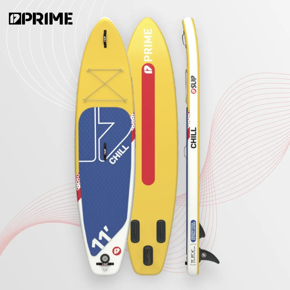 

SUP-борд PRIME CHILL 11, 335х81х15, до 310 кг, комплект, Желтый, SUPPchill