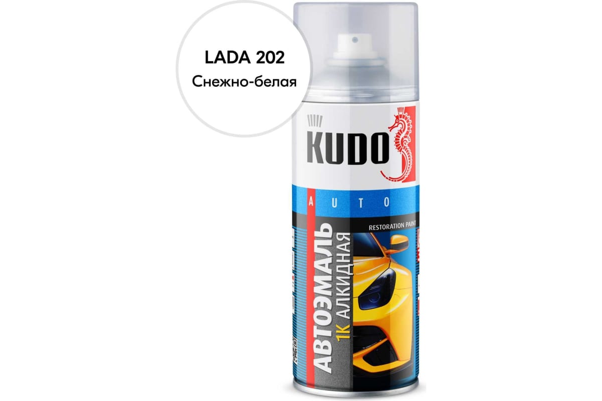 

Автомобильная ремонтная эмаль KUDO "Белая 202" 520 мл 4008 11604957