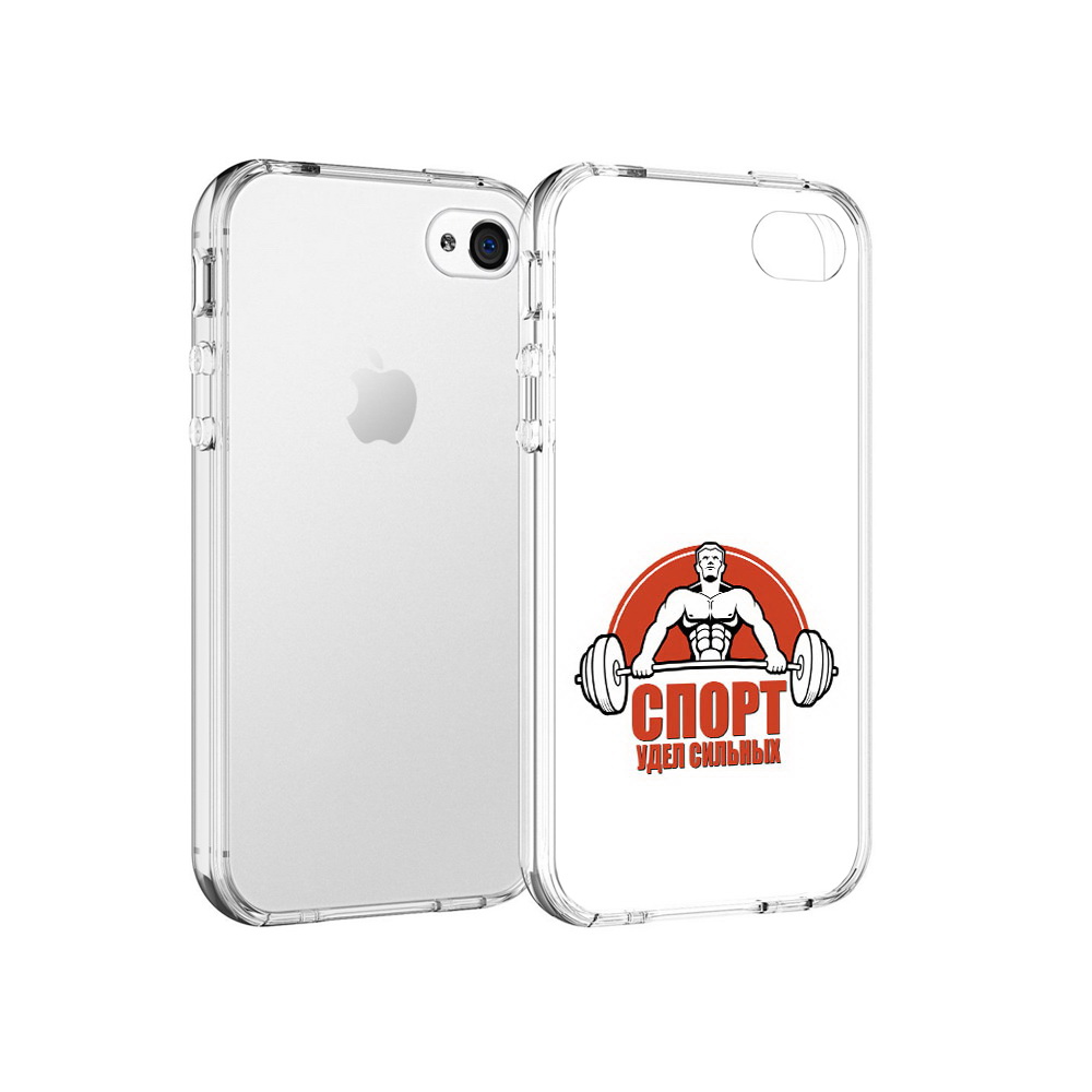 

Чехол MyPads Tocco для Apple iPhone 4 бодибилдинг спорт, Прозрачный, Tocco