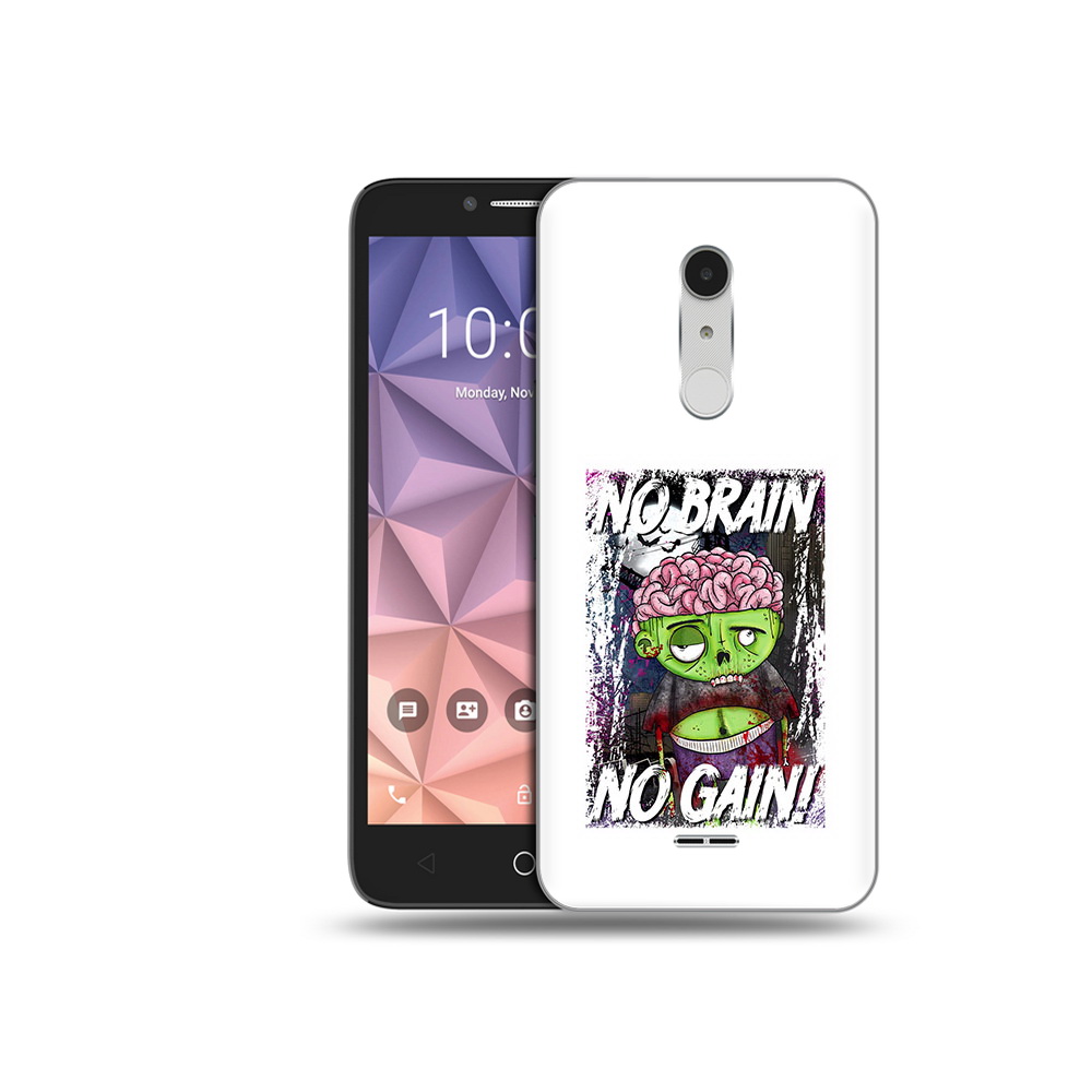

Чехол MyPads Tocco для Alcatel A3 XL глупый зомби, Прозрачный, Tocco