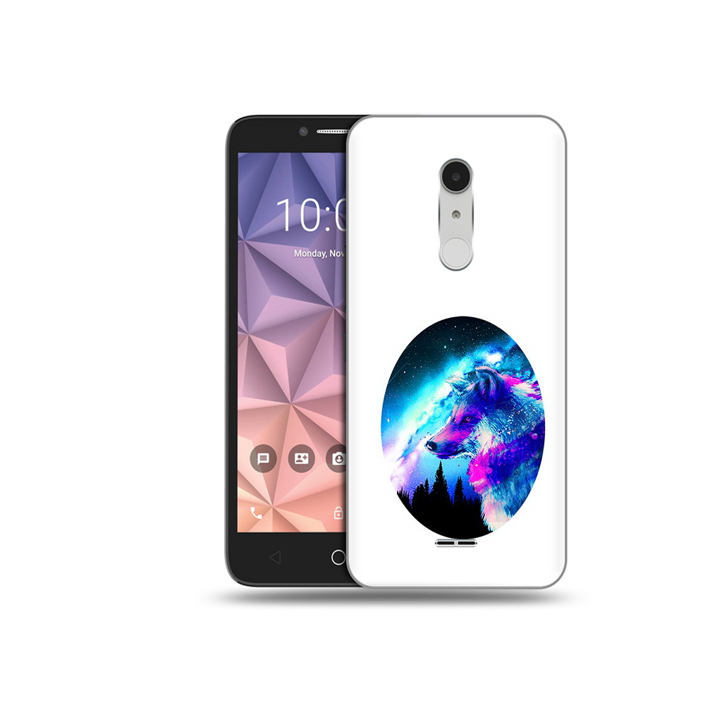 

Чехол MyPads Tocco для Alcatel A3 XL голубой волк, Прозрачный, Tocco