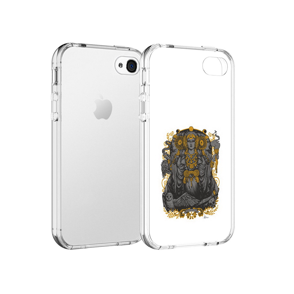 

Чехол MyPads Tocco для Apple iPhone 4 божество с золотыми элементами, Прозрачный, Tocco