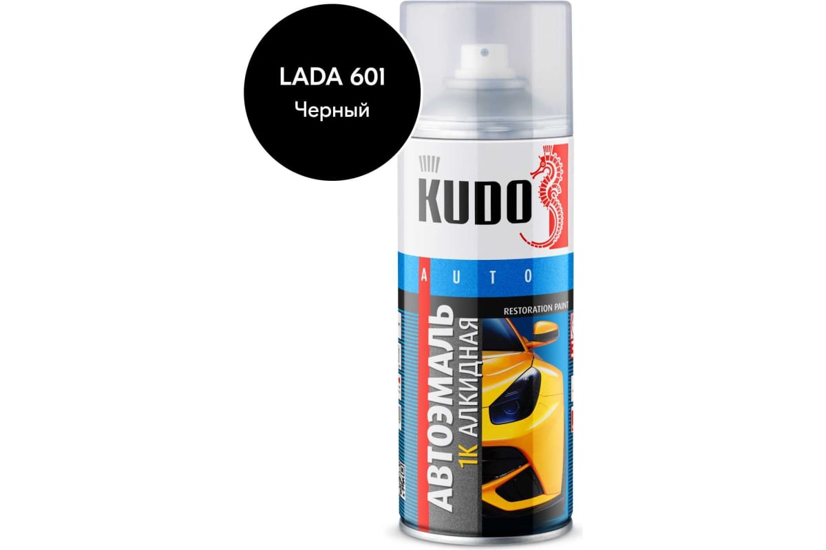 

Автомобильная ремонтная эмаль KUDO "Черный 601" 520 мл 4034 11605003