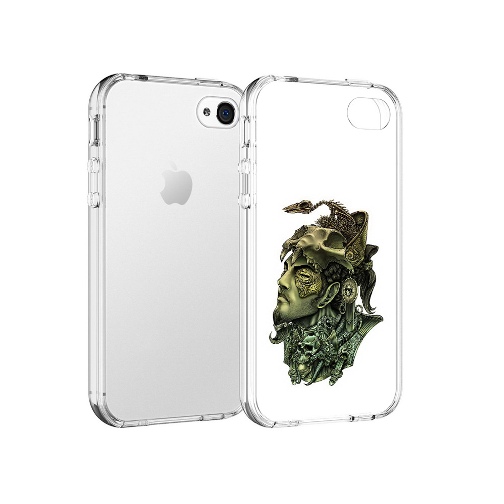 

Чехол MyPads Tocco для Apple iPhone 4 бронзовый воин, Прозрачный, Tocco