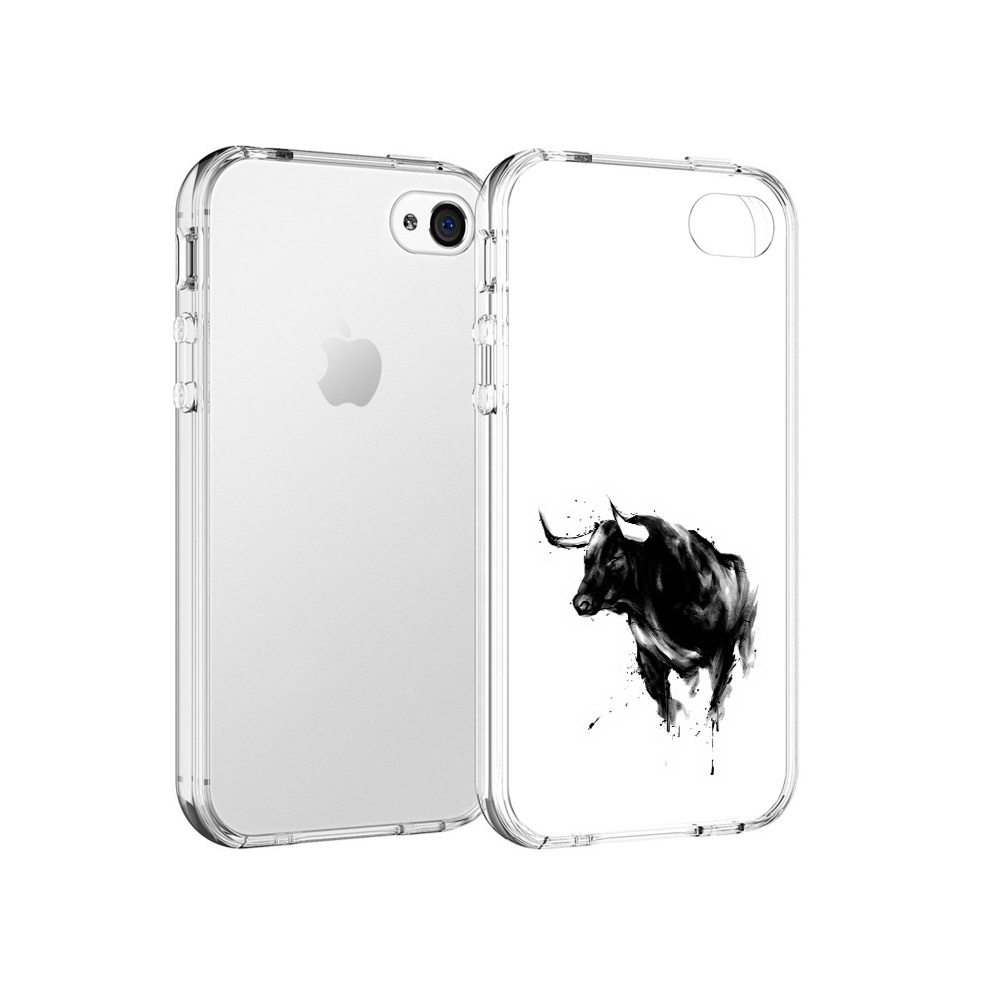 

Чехол MyPads Tocco для Apple iPhone 4 бык, Прозрачный, Tocco