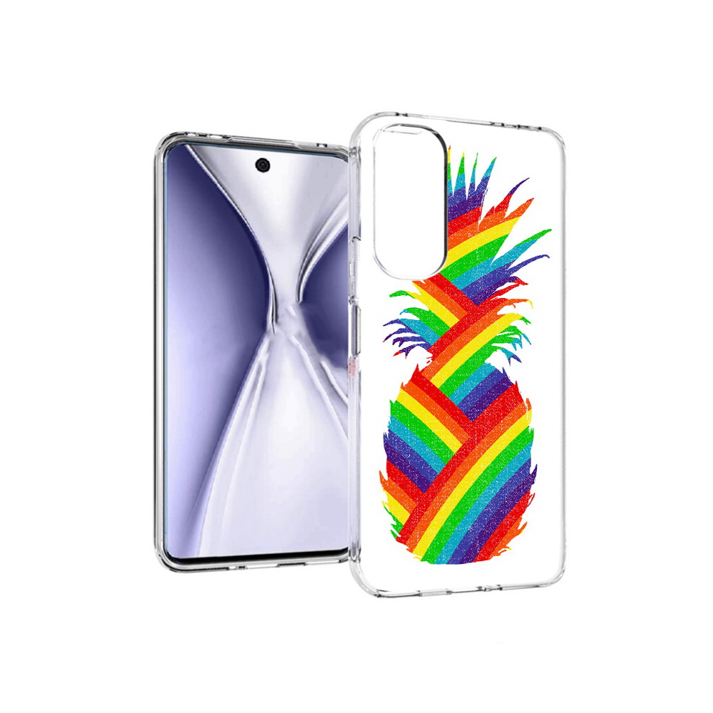 

Чехол MyPads Tocco для Huawei Honor X20 радужный ананас, Прозрачный, Tocco