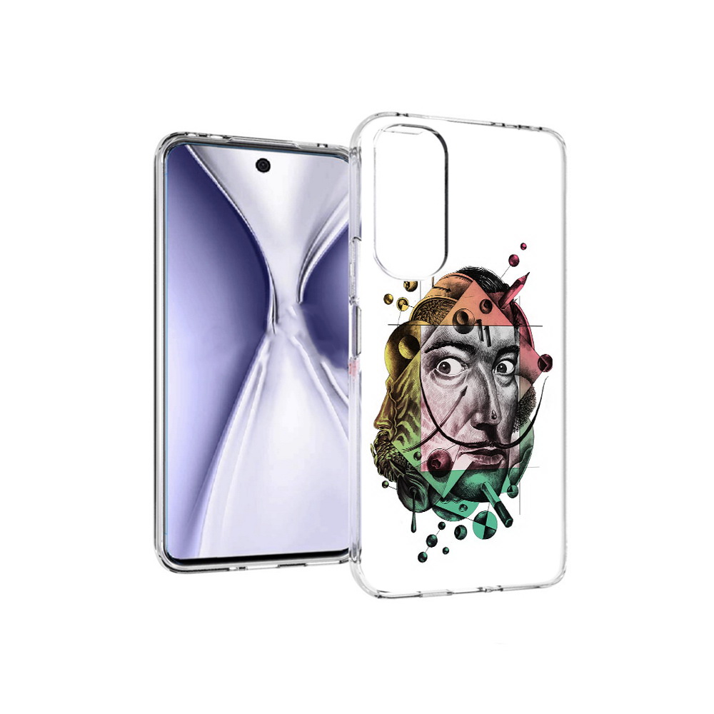 

Чехол MyPads Tocco для Huawei Honor X20 разноцветное лицо абстракция, Прозрачный, Tocco
