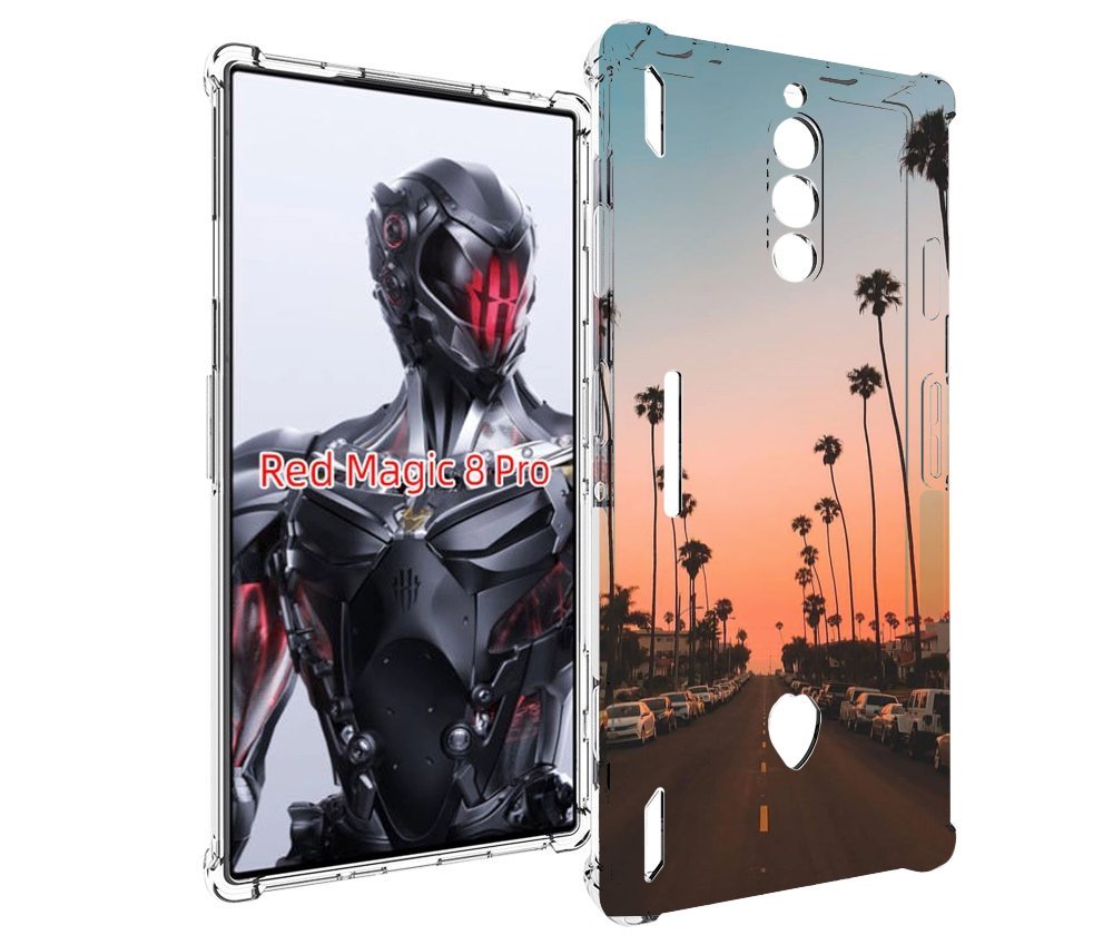 Чехол MyPads дорога-с-закатом для ZTE Nubia Red Magic 8 Pro / Red Magic 8 Pro Plus