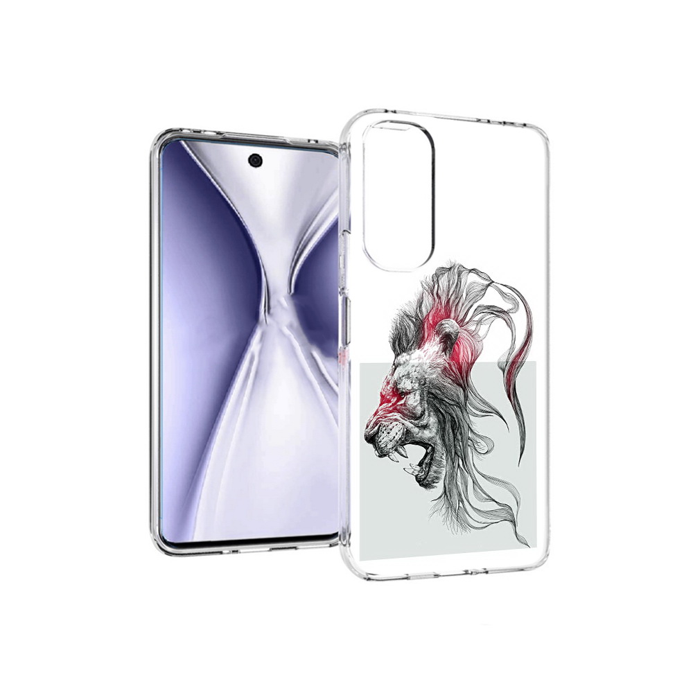 

Чехол MyPads Tocco для Huawei Honor X20 разъяренный лев, Прозрачный, Tocco