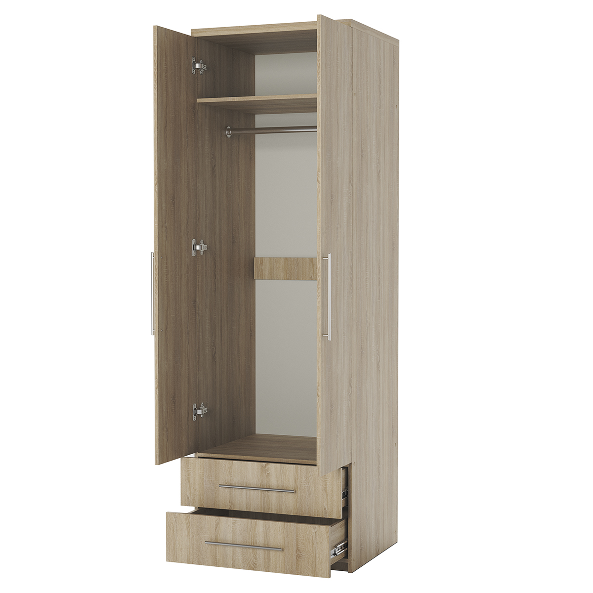 

Шкаф для одежды с ящиками Мелодия МШЯ-21 100х60 Дуб Сонома, Бежевый, Мелодия МШЯ-21
