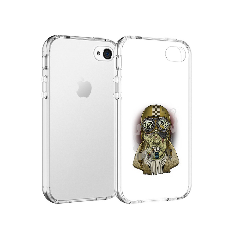 

Чехол MyPads Tocco для Apple iPhone 4 военный зомби, Прозрачный, Tocco