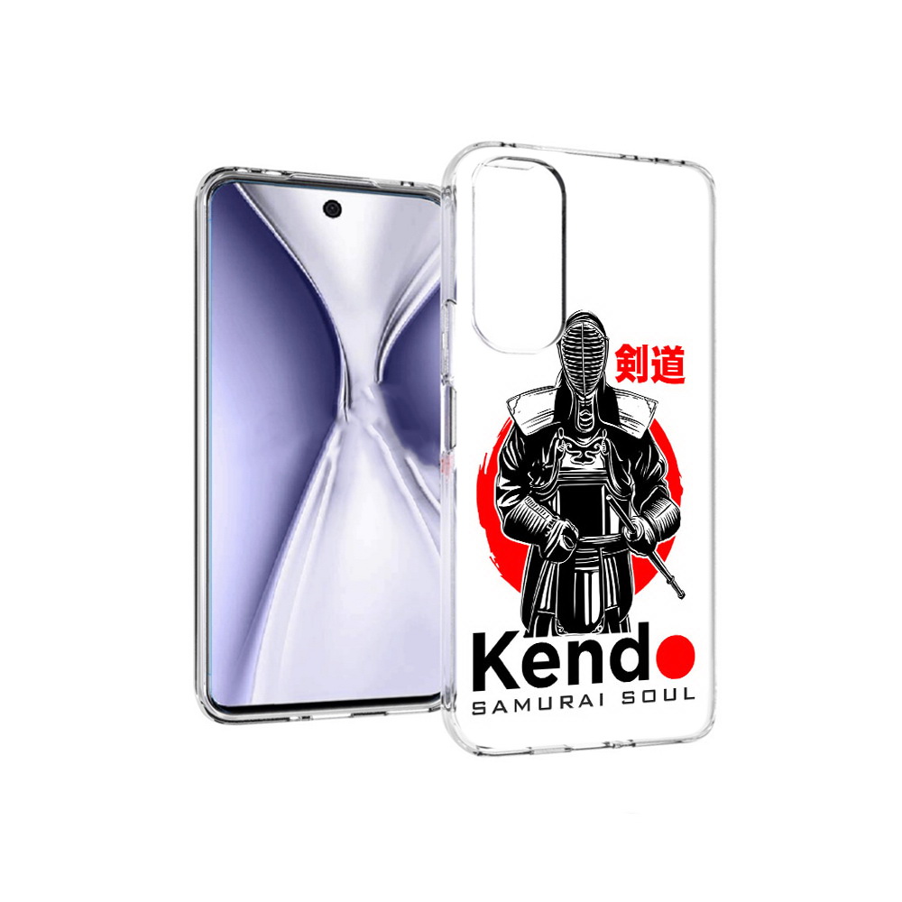 

Чехол MyPads Tocco для Huawei Honor X20 рисованый самурай, Прозрачный, Tocco