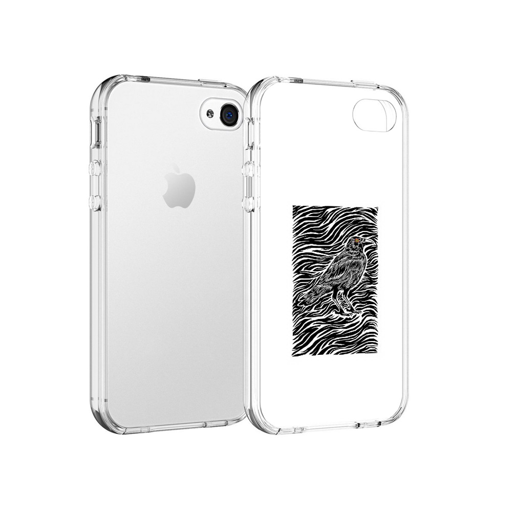 

Чехол MyPads Tocco для Apple iPhone 4 ворон в абстракции, Прозрачный, Tocco