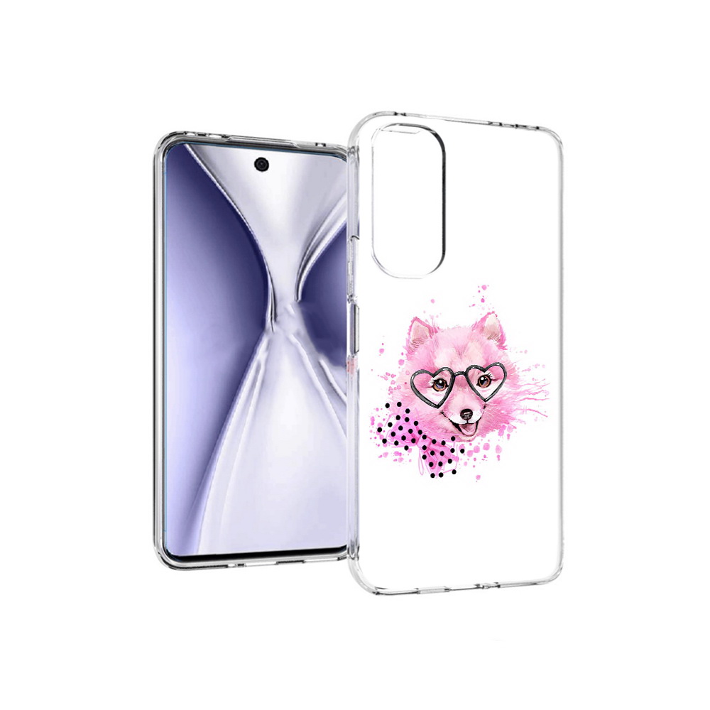 Чехол MyPads Tocco для Huawei Honor X20 розовый волченок
