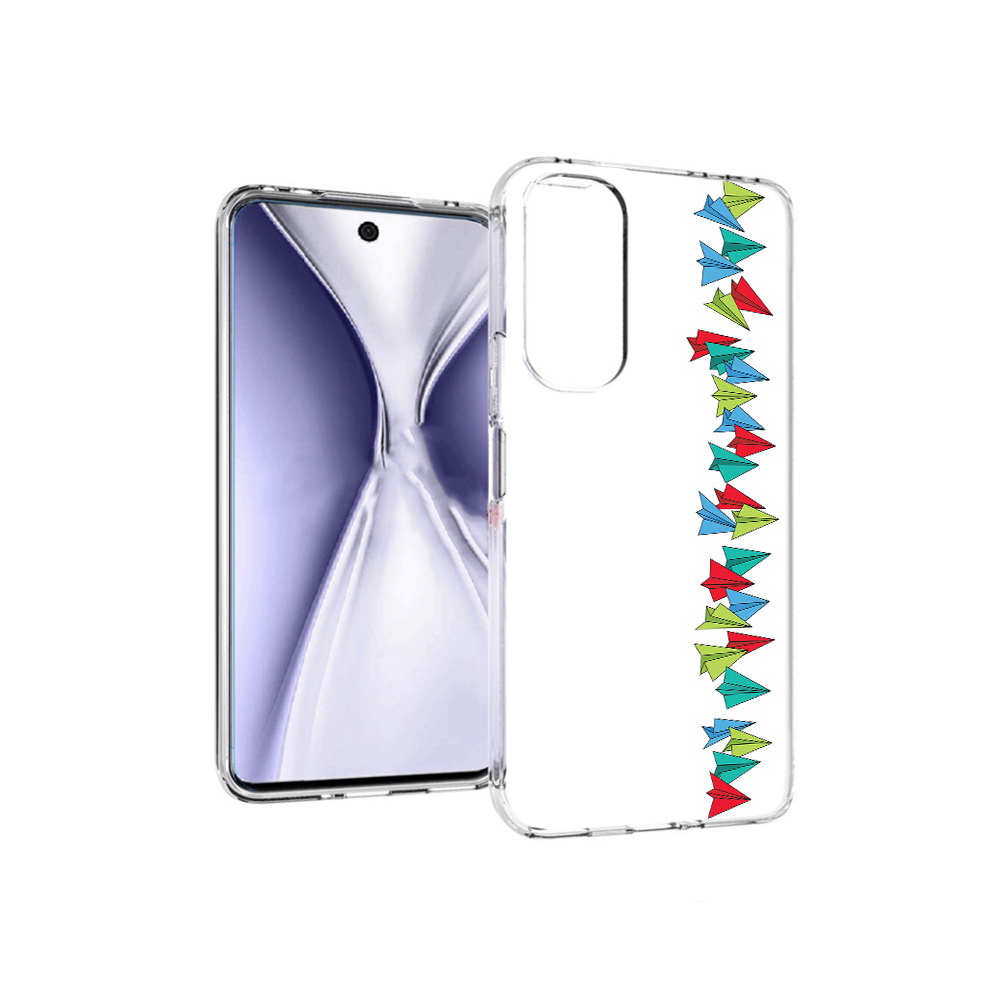 

Чехол MyPads Tocco для Huawei Honor X20 самолетики из листочков, Прозрачный, Tocco