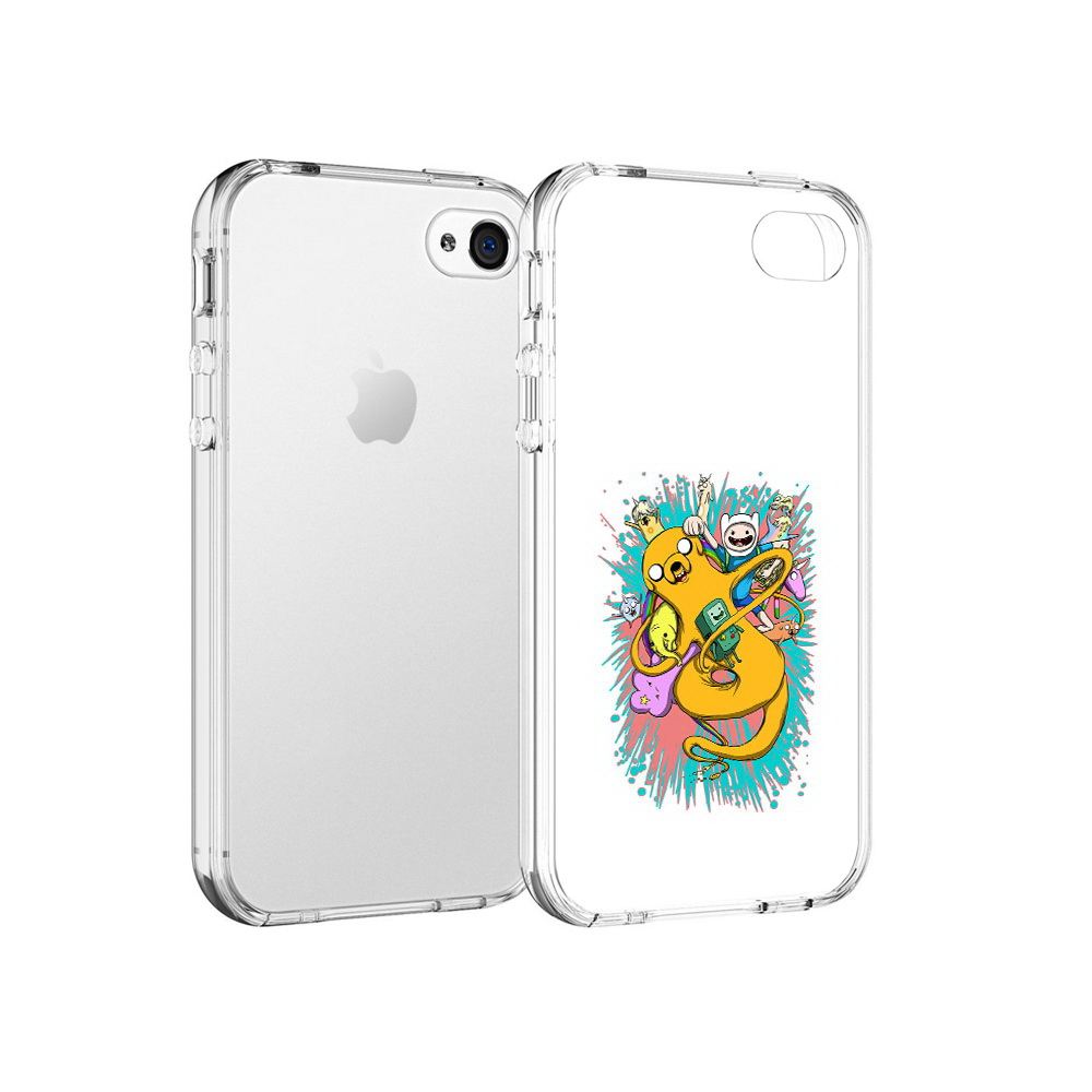 

Чехол MyPads Tocco для Apple iPhone 4 время приключений рисунок, Прозрачный, Tocco