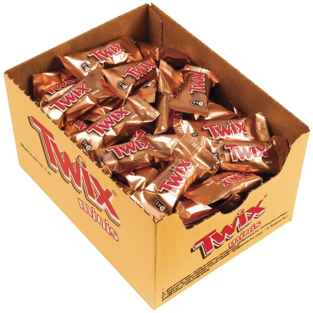 Конфеты шоколадные Twix minis весовые, 1 кг х 2 шт