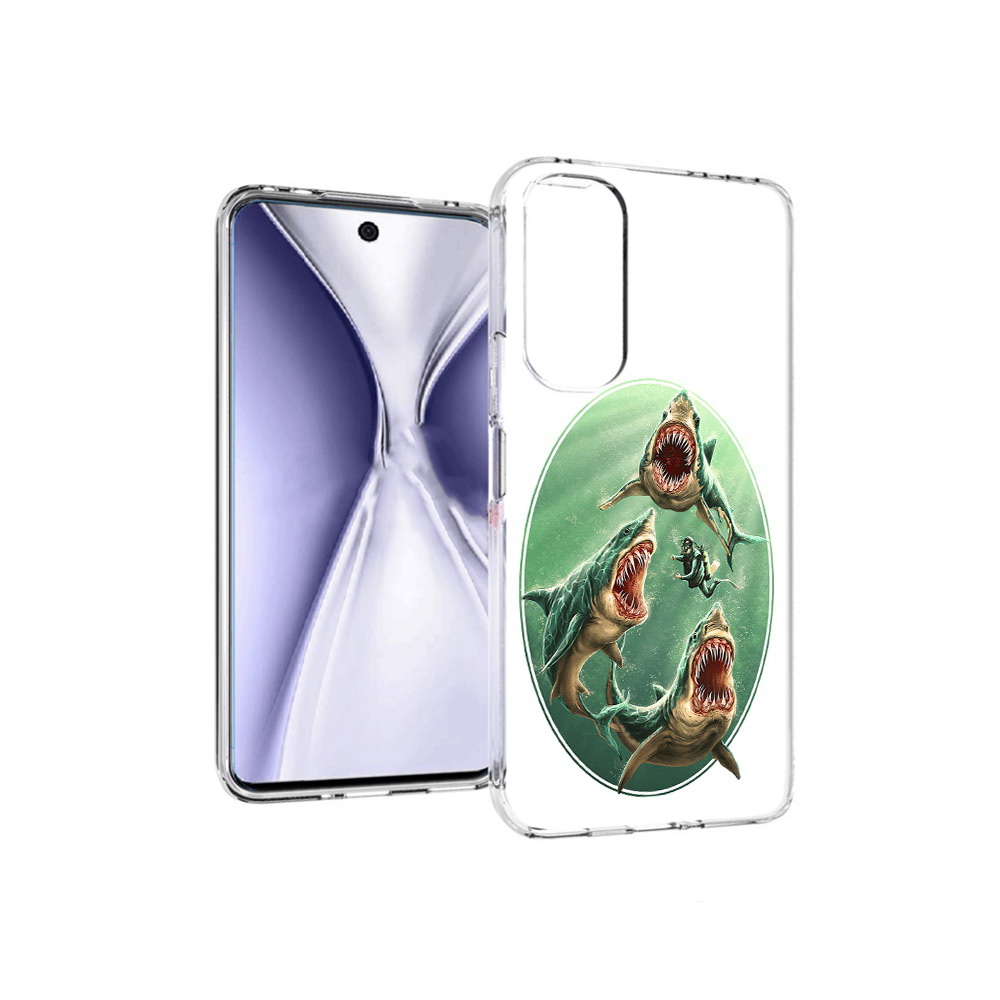 

Чехол MyPads Tocco для Huawei Honor X20 синяя бездна, Прозрачный, Tocco