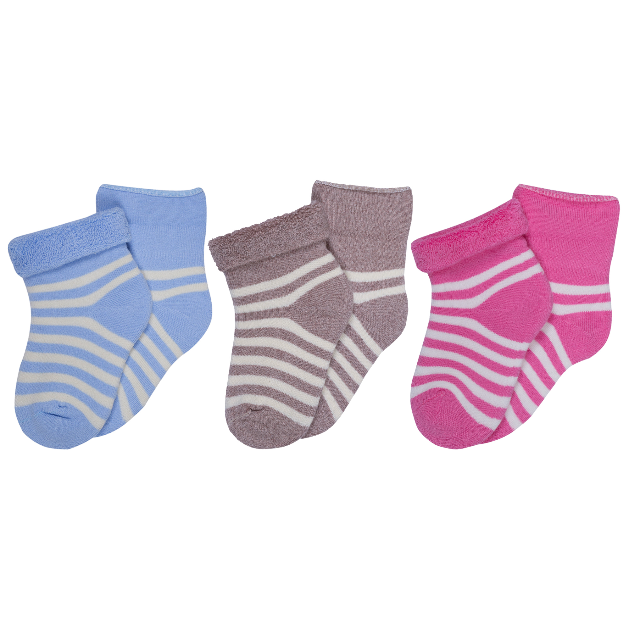 

Носки детские Rusocks 3-Д-109, голубой; бежевый; розовый; белый, 12-14, 3-Д-109