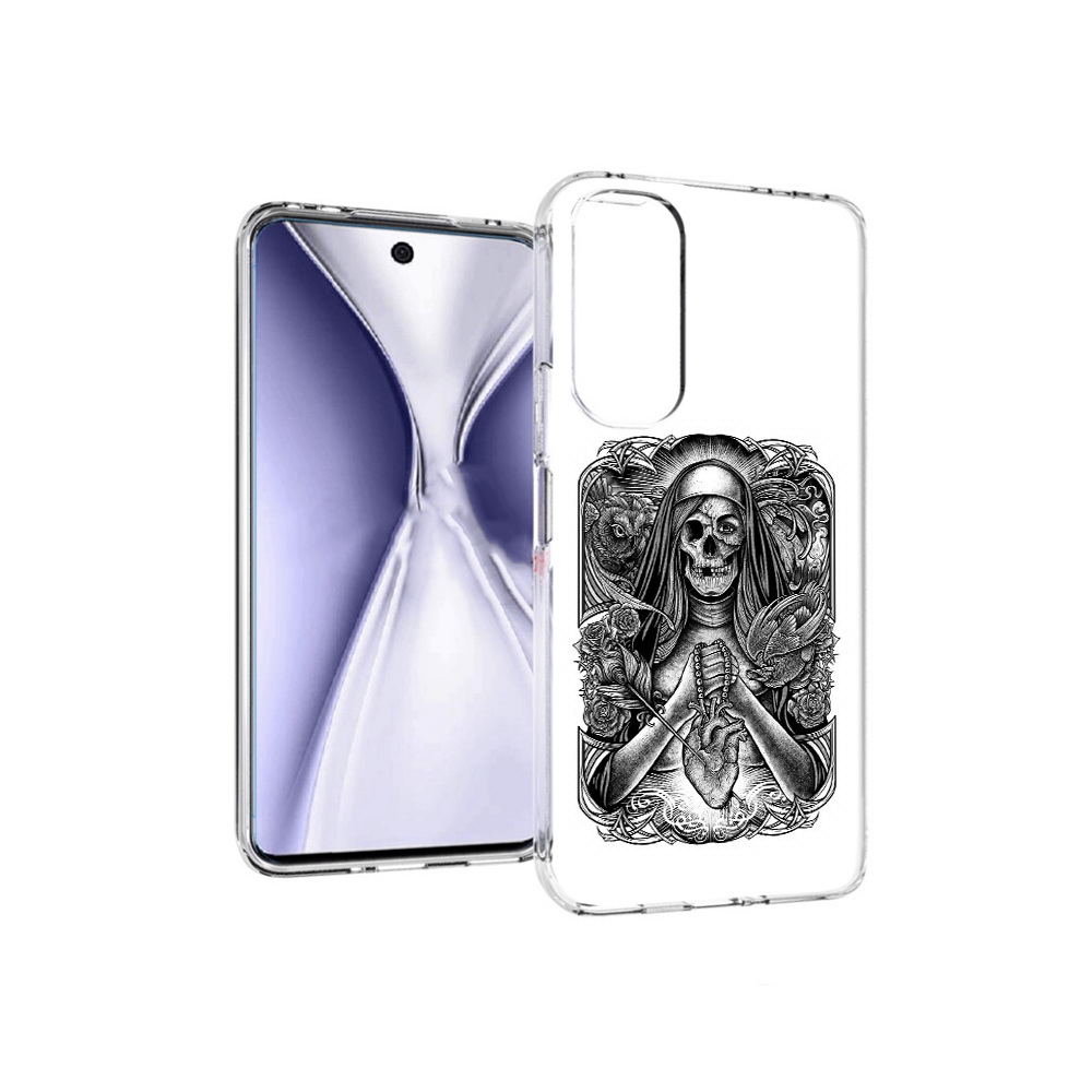 

Чехол MyPads Tocco для Huawei Honor X20 скелет с сердцем, Прозрачный, Tocco