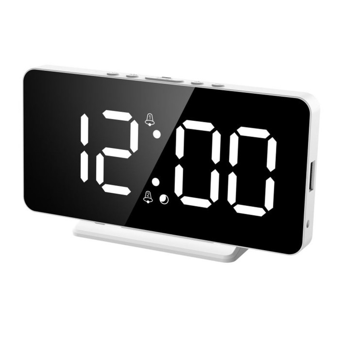 фото Часы электронные с будильником, календарём, термометром 15.1 х 1.3 х 7.5 см nobrand