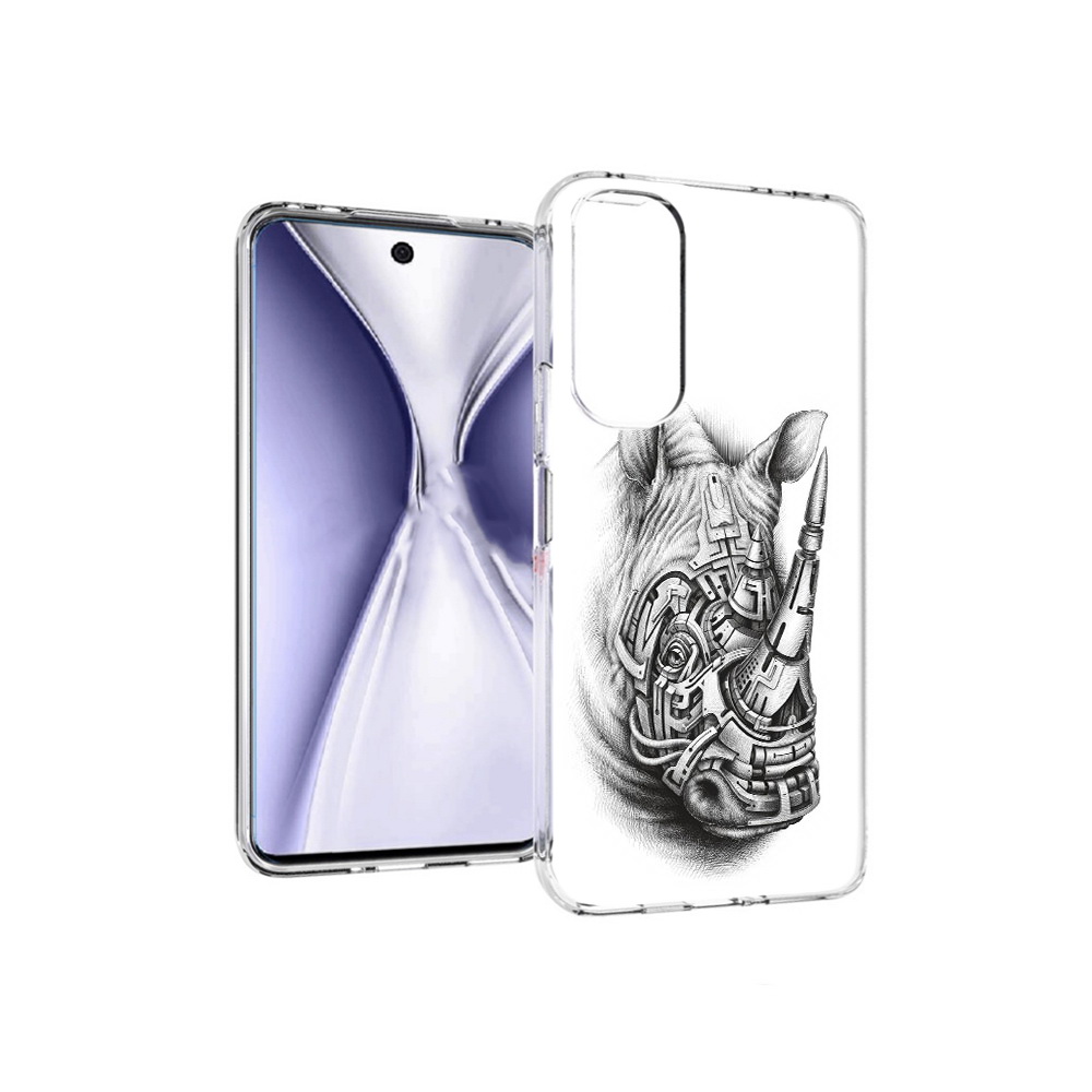 

Чехол MyPads Tocco для Huawei Honor X20 стальной носорог, Прозрачный, Tocco