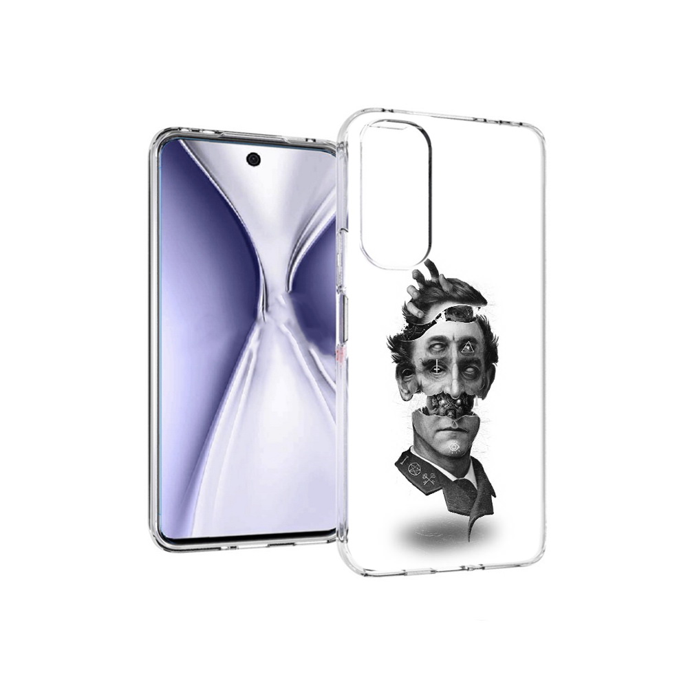 

Чехол MyPads Tocco для Huawei Honor X20 страшное лицо абстракция, Прозрачный, Tocco