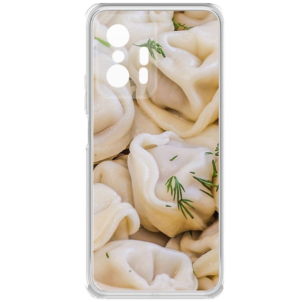 

Чехол-накладка Krutoff Clear Case Пельмешки для Xiaomi 11T Pro, Прозрачный