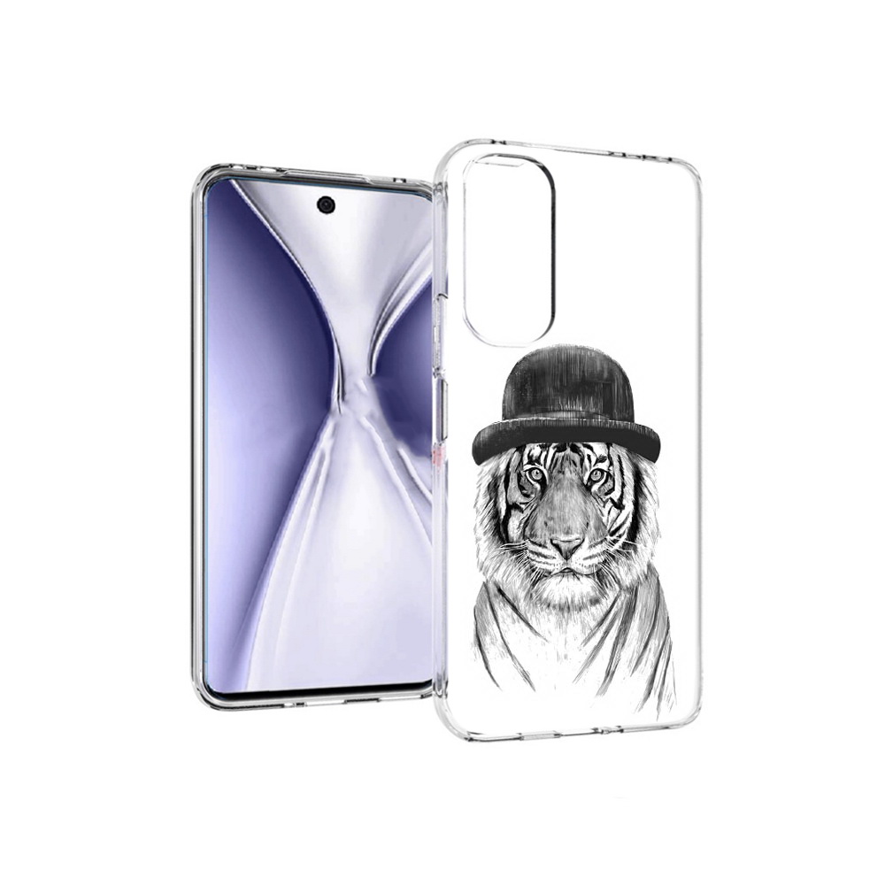 

Чехол MyPads Tocco для Huawei Honor X20 тигр британец, Прозрачный, Tocco