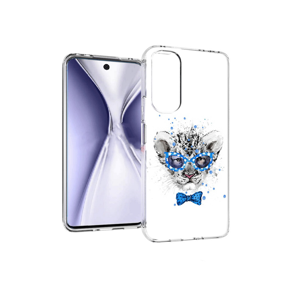 

Чехол MyPads Tocco для Huawei Honor X20 тигренок с бабочкой, Прозрачный, Tocco