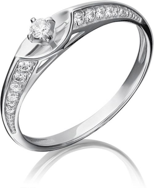 

Кольцо из белого золота р.  PLATINA jewelry 01-4701-00-501-1120-38, фианит, 01-4701-00-501-1120-38