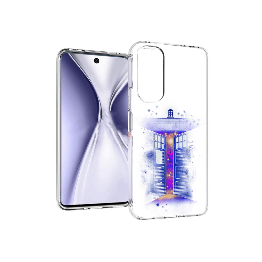

Чехол MyPads Tocco для Huawei Honor X20 фиолетовый уголок абстракция, Прозрачный, Tocco
