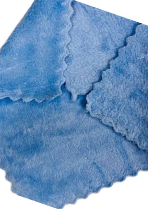 Салфетки для уборки БытСервис 30х30 см из плюшевой микрофибры голубая, 1 шт