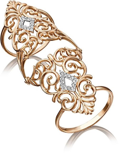 

Кольцо из красного золота с фианитом р. 18 PLATINA jewelry 01-4724-00-401-1110-23, 01-4724-00-401-1110-23