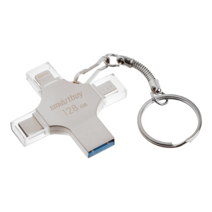 

Флеш диск Smartbuy MC15 Metal Quad, 4-in-1 128 Гб
