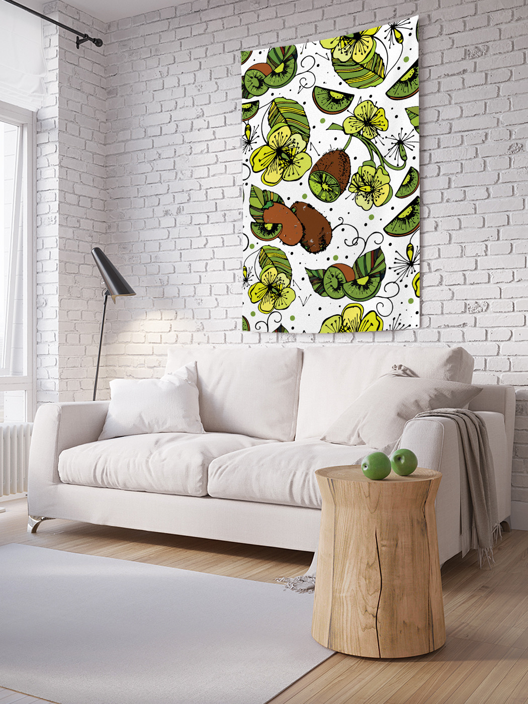 

Вертикальное фотопанно на стену JoyArty Цветущий киви 150x200 см, Цветущий киви