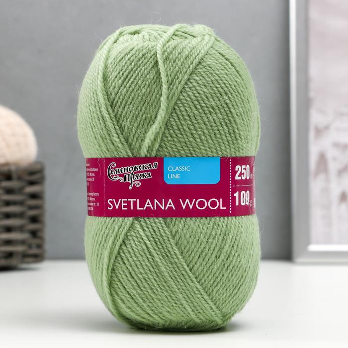 

Пряжа SvetlanaWool (СветланаЧШ) 95% шерсть, 5% акрил 250м/100гр (122 зел.ябл), Зеленый, Пряжа для вязания Svetlana Wool