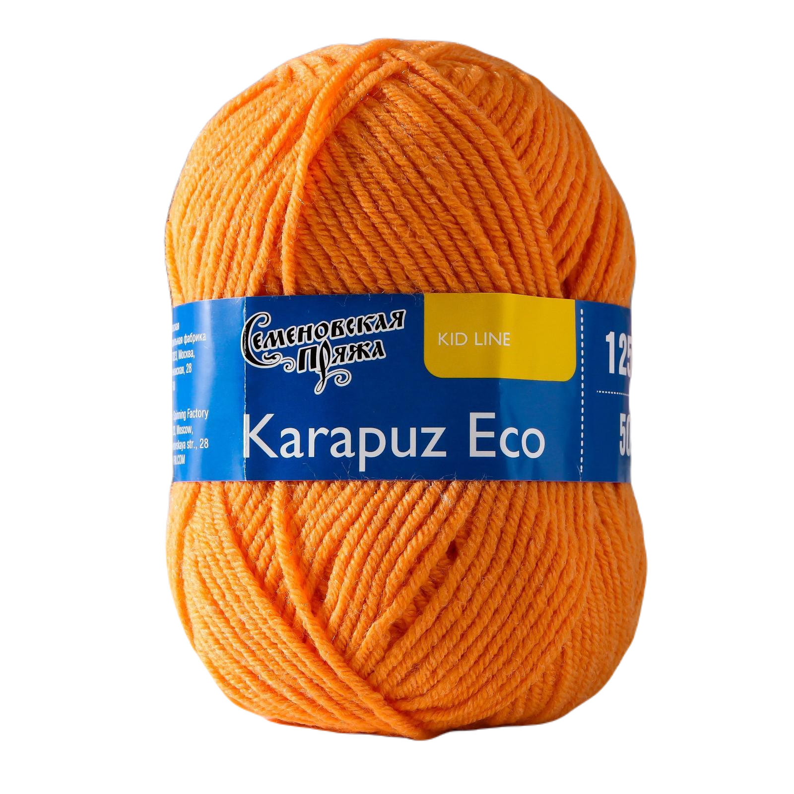 

Пряжа Karapuz Eco (КарапузЭко) 90% акрил, 10% капрон 125м/50гр ярк.оранж (655), Оранжевый, Пряжа для вязания "Карапуз ЭКО"