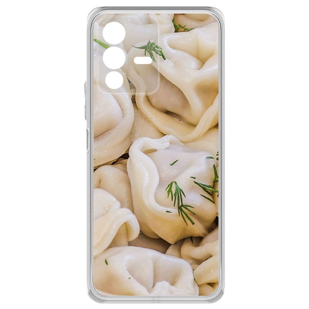 

Чехол-накладка Krutoff Clear Case Пельмешки для Vivo V23, Прозрачный