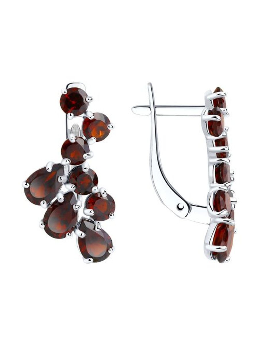 

Серьги из серебра TEO MAORI 892020007, гранат, 892020007