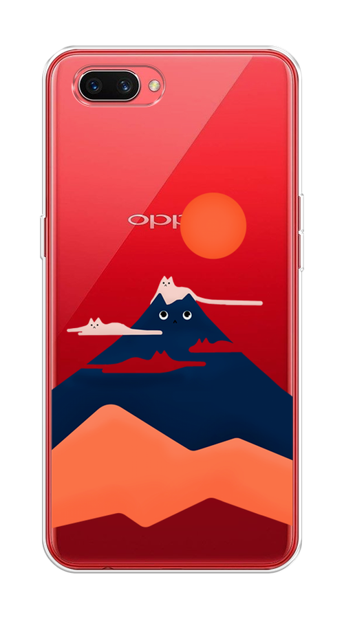 

Чехол на Oppo A3s "Кот-гора", Черный;оранжевый, 250650-4