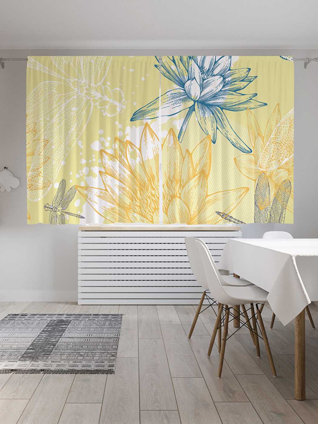 

Классические шторы JoyArty "Весенние стрекозы", серия Oxford DeLux, 2 полотна 145x180 см, Весенние стрекозы