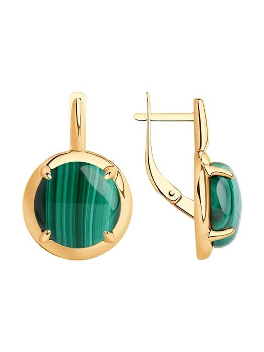 

Серьги из серебра TEO MAORI 883020095, малахит, 883020095