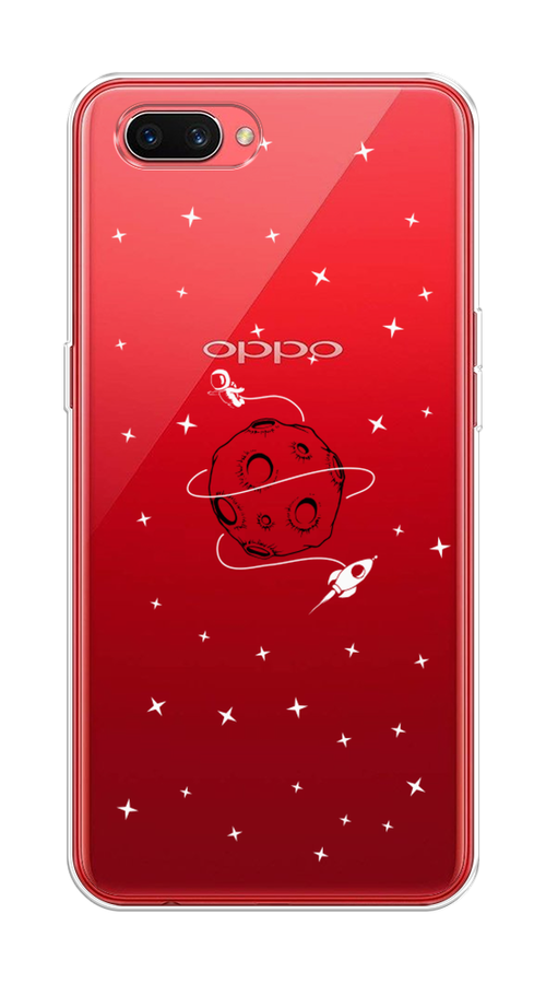 

Чехол на Oppo A3s "Полет вокруг луны", Белый;серый;черный, 250650-2