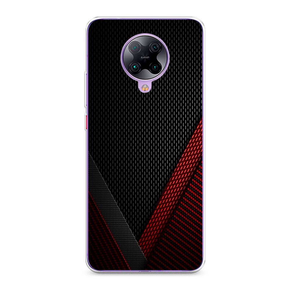 фото Силиконовый чехол "красный карбон" на xiaomi poco f2 pro awog