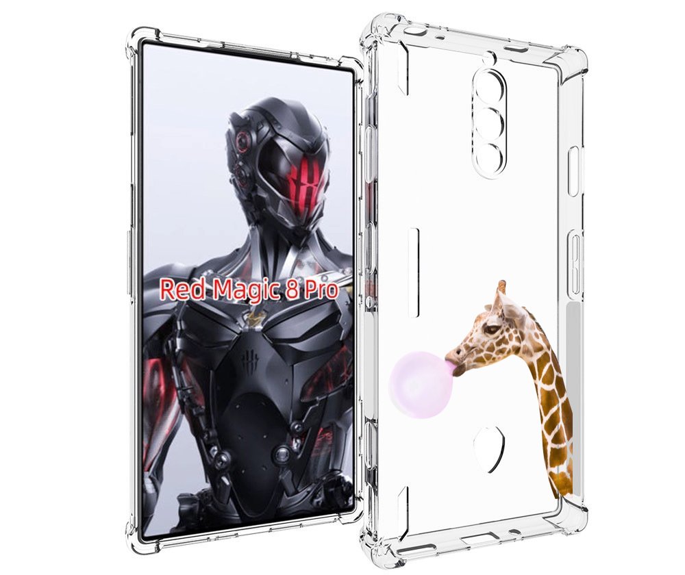 Чехол MyPads жираф-с-жвачкой для ZTE Nubia Red Magic 8 Pro / Red Magic 8 Pro Plus