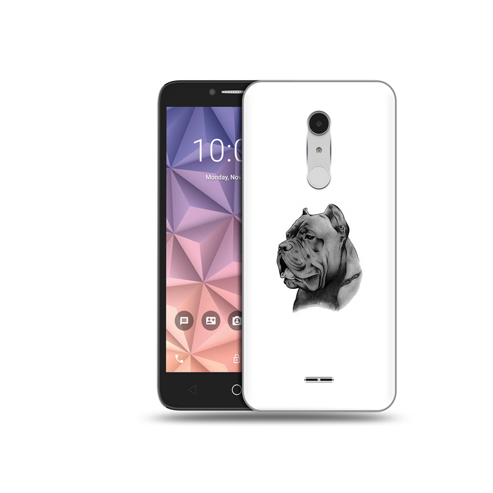 

Чехол MyPads Tocco для Alcatel A3 XL грозный бульдог, Прозрачный, Tocco