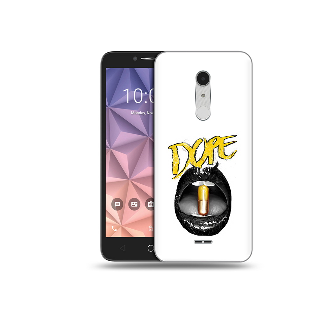 

Чехол MyPads Tocco для Alcatel A3 XL губы, Прозрачный, Tocco