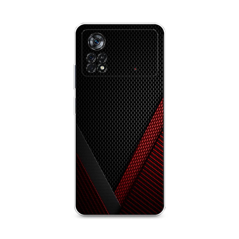 

Чехол Awog на Poco X4 Pro 5G "Красный карбон", Разноцветный, 313150-3